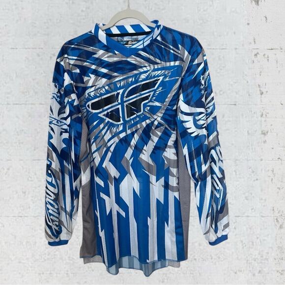 Fly Racing Men’s Kinetic Mesh Tech Jersey Size Small Motocross Dirt Bike - Picture 2 of 7